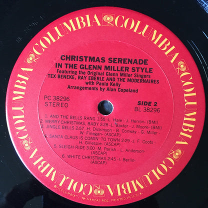 Tex Beneke, Ray Eberle And The Modernaires With Paula Kelly : Christmas Serenade In The Glenn Miller Style Featuring The Original Glenn Miller Singers (LP, RE)