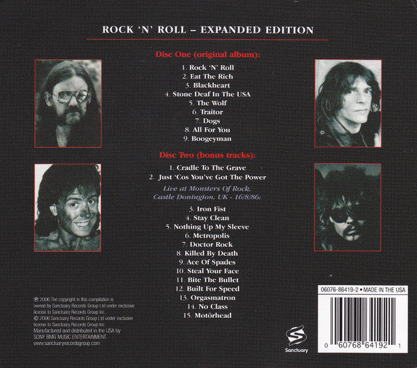 Motörhead : Rock 'N' Roll (2xCD, Album, RE, RM, Exp)