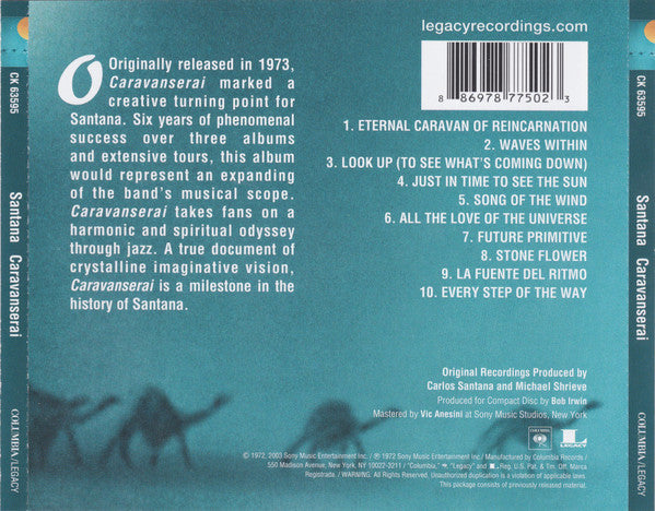 Santana : Caravanserai (CD, Album, RE, RM)