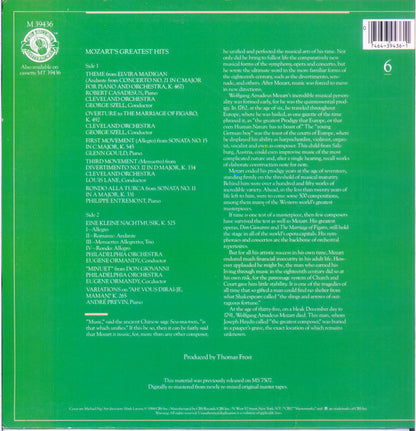 Mozart* : Mozart's Greatest Hits (LP, Comp)