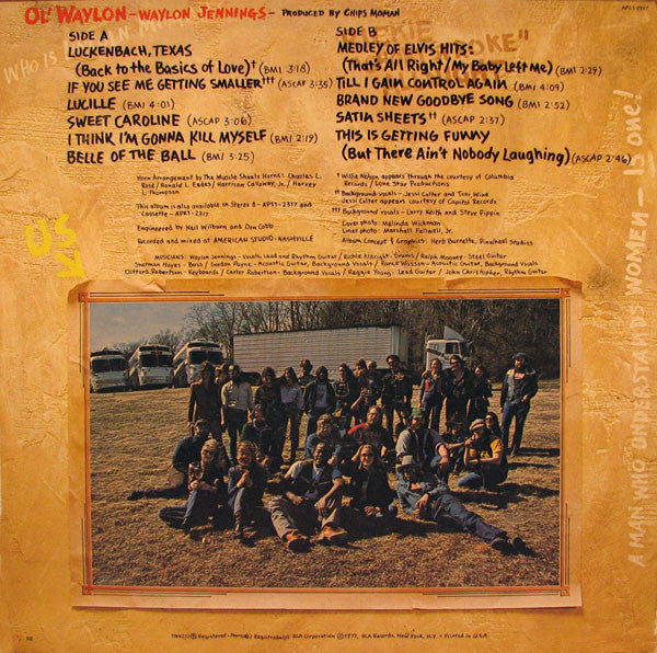 Waylon Jennings : Ol' Waylon (LP, Album, RE, Ind)