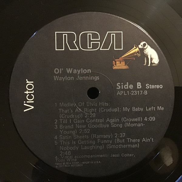 Waylon Jennings : Ol' Waylon (LP, Album, RE, Ind)