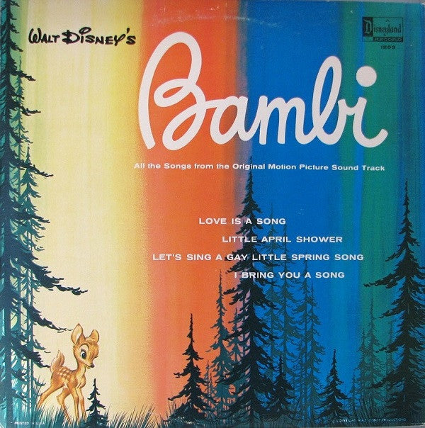 Walt Disney Studio Orchestra : Walt Disney's Bambi (LP, Album, RE, RP)