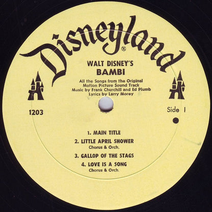 Walt Disney Studio Orchestra : Walt Disney's Bambi (LP, Album, RE, RP)