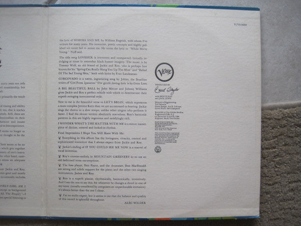 Jackie And Roy* : Lovesick (LP, Album, Mono, Promo)