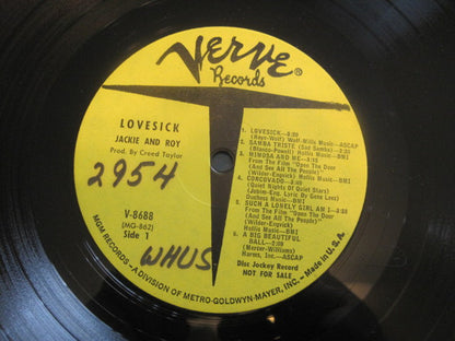 Jackie And Roy* : Lovesick (LP, Album, Mono, Promo)