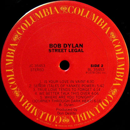 Bob Dylan : Street-Legal (LP, Album, San)
