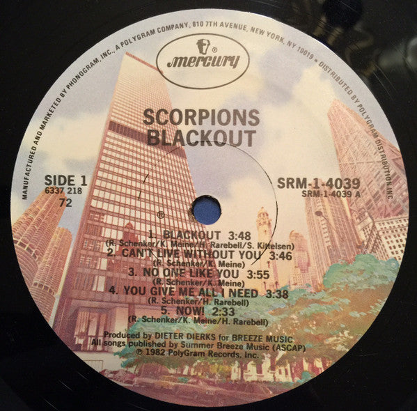 Scorpions : Blackout (LP, Album, 72)