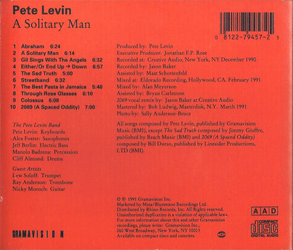 Pete Levin : A Solitary Man (CD, Album)