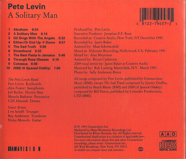 Pete Levin : A Solitary Man (CD, Album)