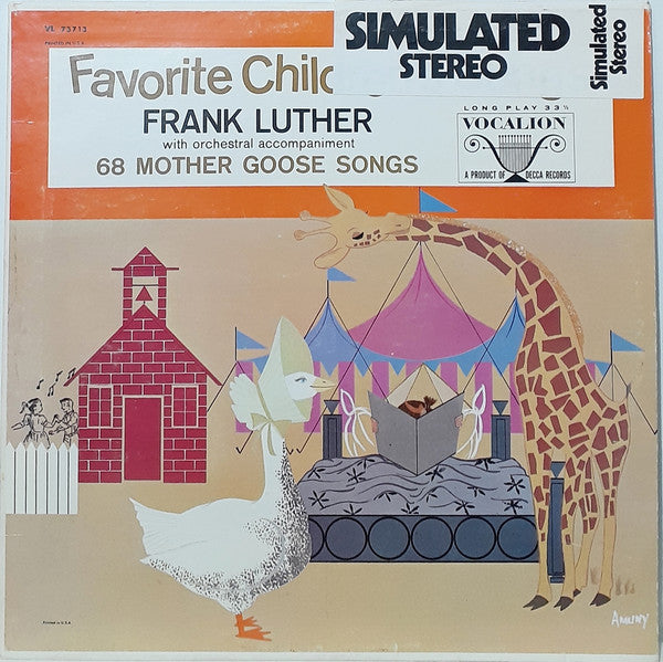 Frank Luther (2) : Favorite Children's Songs - 68 Mother Goose Songs (LP, Album)