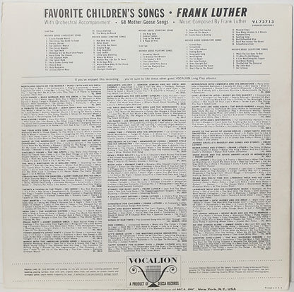 Frank Luther (2) : Favorite Children's Songs - 68 Mother Goose Songs (LP, Album)