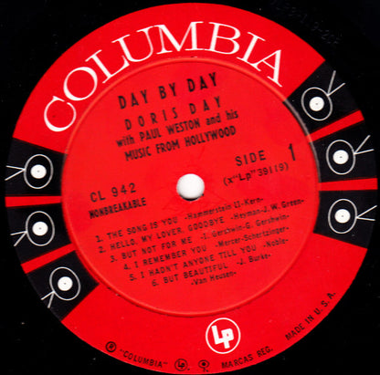 Doris Day With Paul Weston And His Music From Hollywood : Day By Day (LP, Album, Mono)