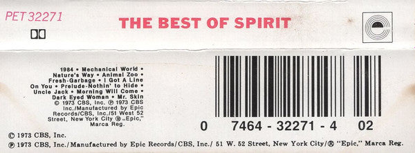 Buy Spirit : The Best Of Spirit (Cass, Album, Comp, RE) Online for