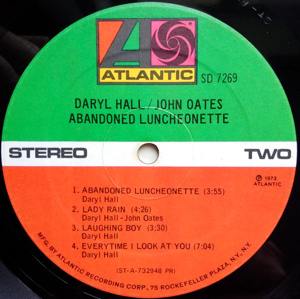 Daryl Hall & John Oates : Abandoned Luncheonette (LP, Album, RP, PR )