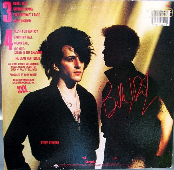 Billy Idol : Rebel Yell (LP, Album, Pit)