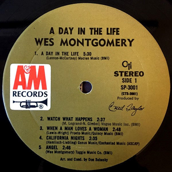 Wes Montgomery : A Day In The Life (LP, Album, Mon)