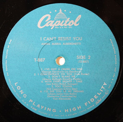 Anna Maria Alberghetti : I Can't Resist You (LP, Album, Mono)