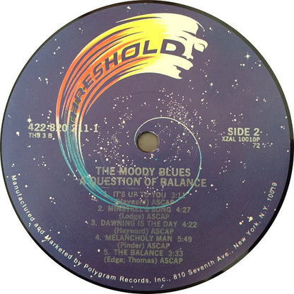 The Moody Blues : A Question Of Balance (LP, Album, RE, 72)