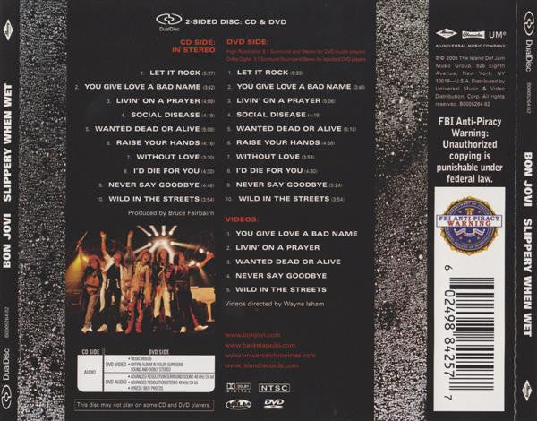 Bon Jovi : Slippery When Wet (Hybrid, DualDisc, Album, RE, Multichannel, NTSC)