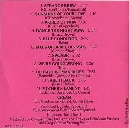 Cream (2) : Disraeli Gears (CD, Album, RE)