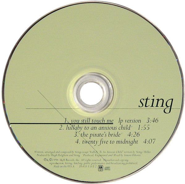 Sting : You Still Touch Me (CD, Maxi)