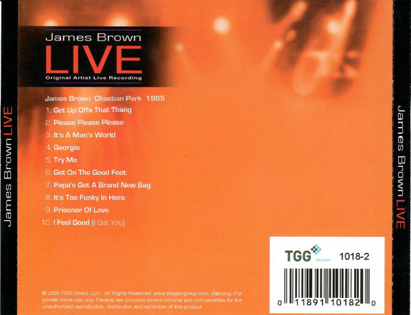James Brown : Live (Chastian Park 1985) (CD, Album)