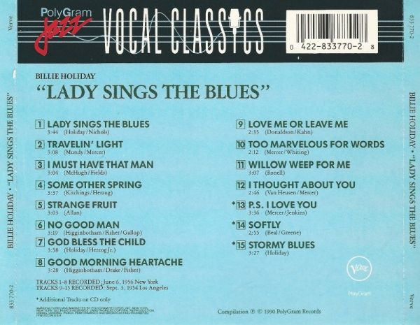 Billie Holiday : Lady Sings The Blues (CD, RE, RM)