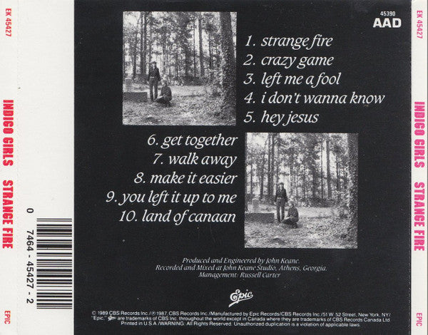 Indigo Girls : Strange Fire (CD, Album, RE)