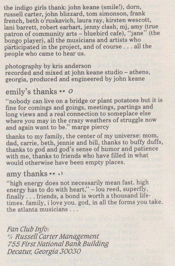 Indigo Girls : Strange Fire (CD, Album, RE)