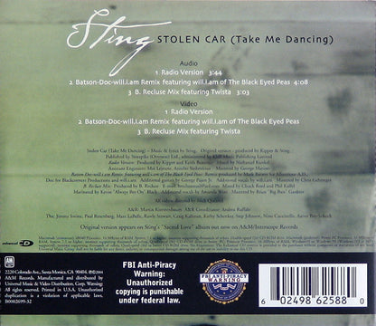 Sting : Stolen Car (Take Me Dancing) (CD, Maxi, Enh)