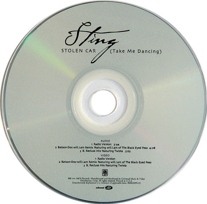 Sting : Stolen Car (Take Me Dancing) (CD, Maxi, Enh)