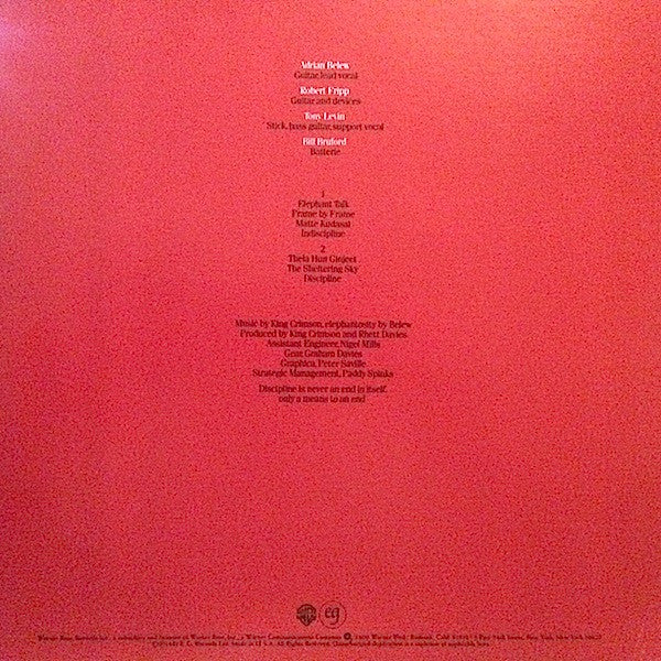 King Crimson : Discipline (LP, Album, All)