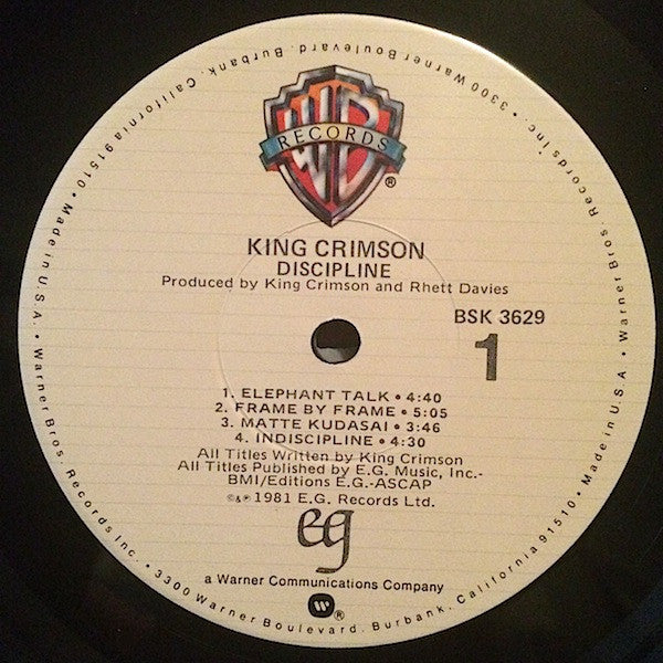 King Crimson : Discipline (LP, Album, All)