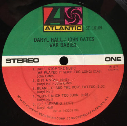 Daryl Hall / John Oates* : War Babies (LP, Album, PR )