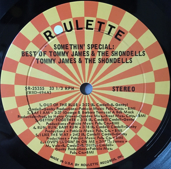 Tommy James And The Shondells* : Something Special! The Best Of Tommy James And The Shondells (LP, Comp)