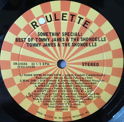 Tommy James And The Shondells* : Something Special! The Best Of Tommy James And The Shondells (LP, Comp)