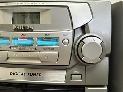 Philips AZ2765 Portable Boombox * CD-Radio-Double Cassette * Fully Serviced * New Belts