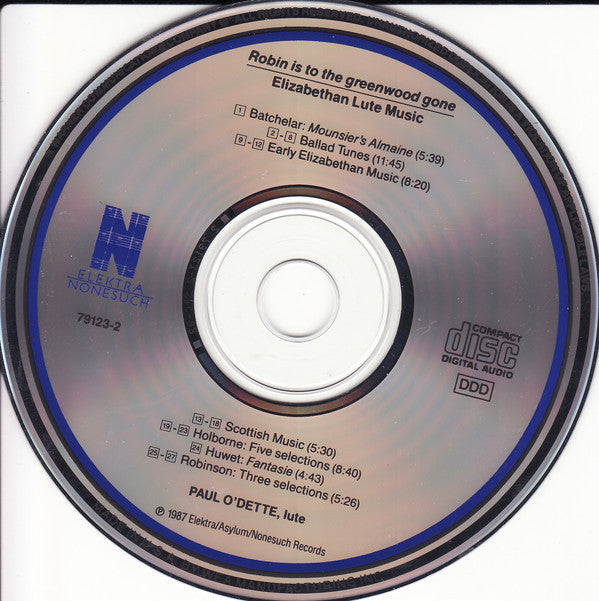 Paul O'Dette : Robin Is To The Greenwood Gone (CD, Album)