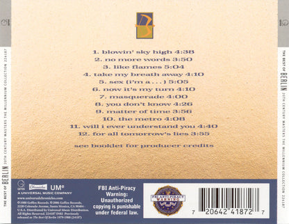 Berlin : The Best Of Berlin (CD, Comp, RE)