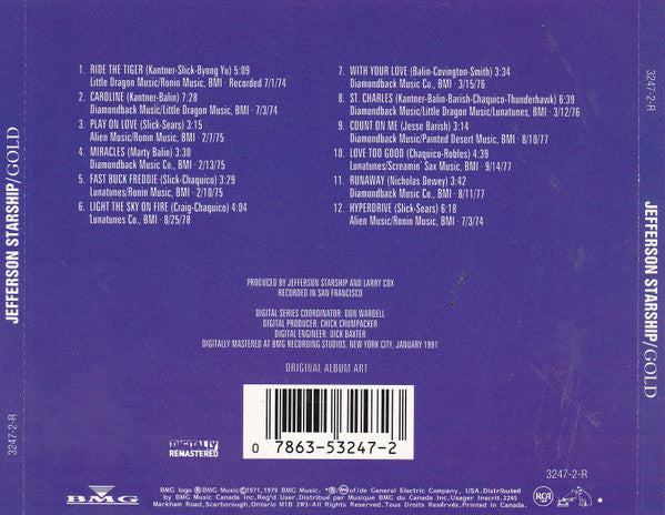 Jefferson Starship : Gold (CD, Comp, RE)