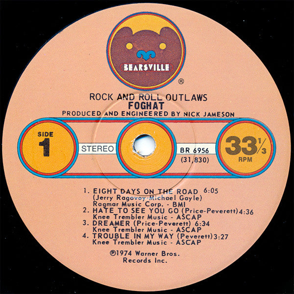 Foghat : Rock And Roll Outlaws (LP, Album, Win)