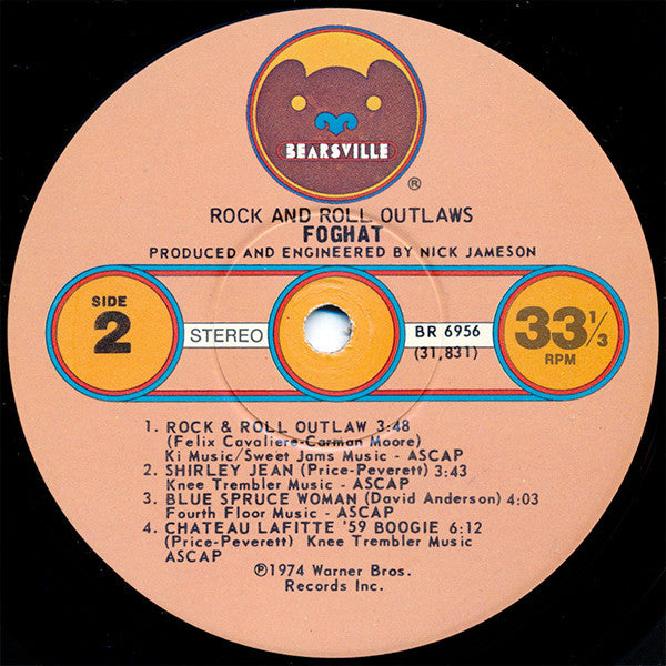 Foghat : Rock And Roll Outlaws (LP, Album, Win)