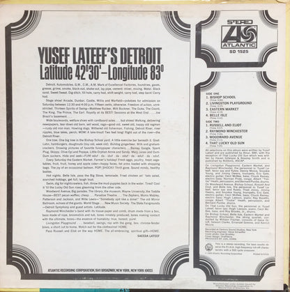 Yusef Lateef : Yusef Lateef's Detroit Latitude 42° 30' Longitude 83° (LP, Album, Pre)
