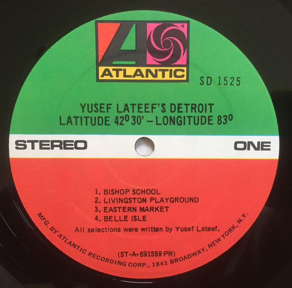 Yusef Lateef : Yusef Lateef's Detroit Latitude 42° 30' Longitude 83° (LP, Album, Pre)