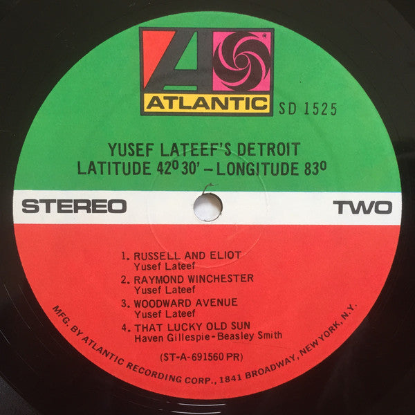 Yusef Lateef : Yusef Lateef's Detroit Latitude 42° 30' Longitude 83° (LP, Album, Pre)