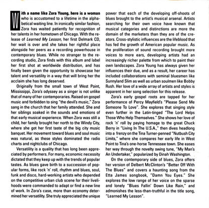 Zora Young : Learned My Lesson (CD, Album)