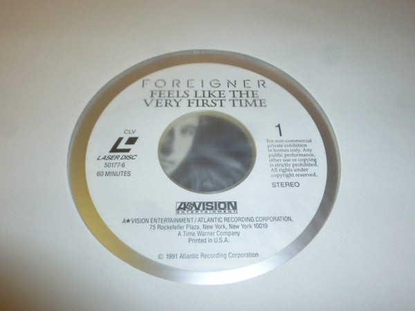 Foreigner : Feels Like The Very First Time (Laserdisc, 12", NTSC)