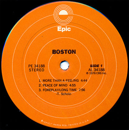 Boston : Boston (LP, Album, Pit)