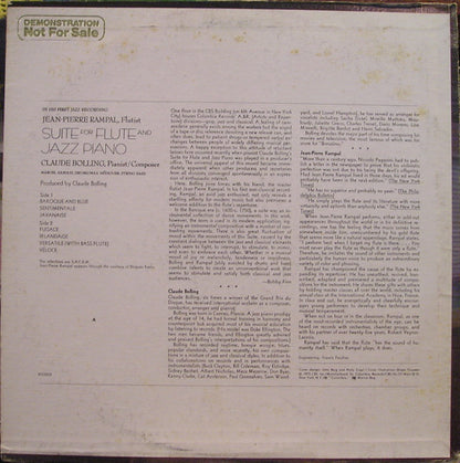 Jean-Pierre Rampal / Claude Bolling : Suite For Flute And Jazz Piano (LP, Album, Ter)